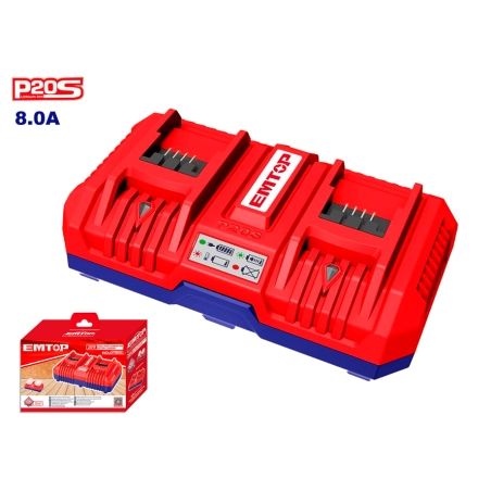 CARGADOR INTELIGENTE SUPER RÁPIDO DOBLE 8.0A 20V EMTOP - motoscamaralweb.com
