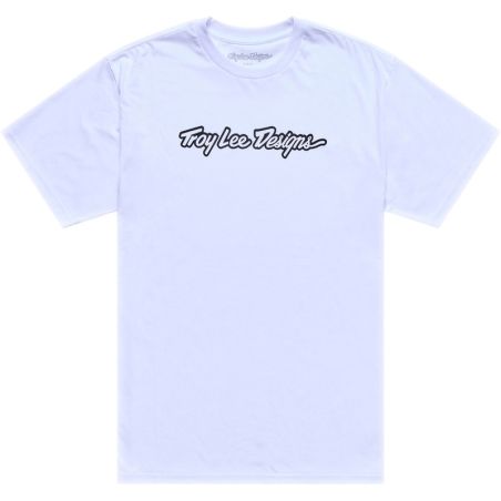 Camiseta TROY LEE DESIGNS Signature - blanco/negro - motoscamaralweb.com