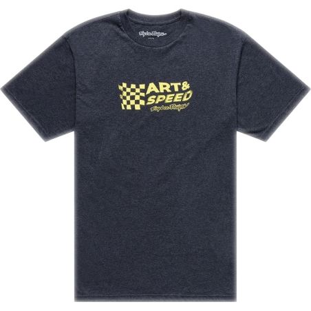 Camiseta TROY LEE DESIGNS Finish Line - Black Heather - motoscamaralweb.com