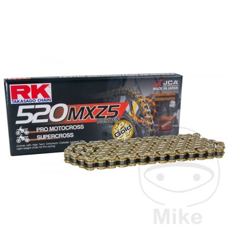 Cadena RK GB520MXZ5 102 Pasos sin Retén | RK | Motos Camaral