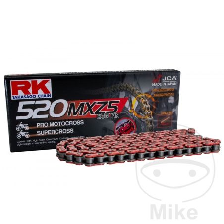 Cadena RK sin retén roja 520MXZ5/114 | RK | Motos Camaral