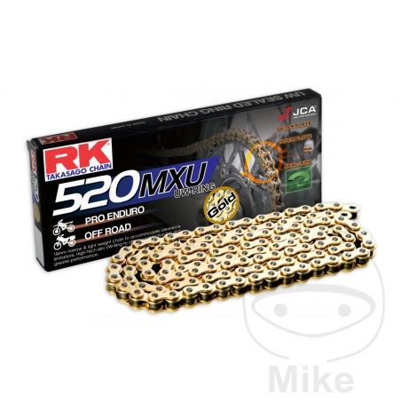 Cadena RK GB520MXU 520 UW-Ring 116L Clip | RK | Motos Camaral