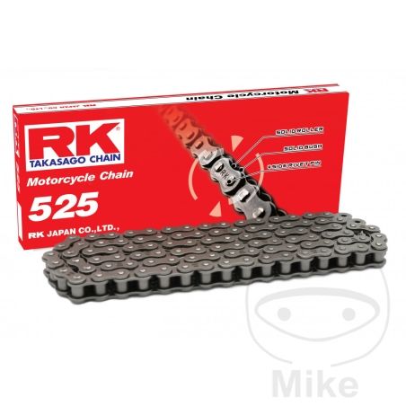 Cadena RK 525 sin retén 108 eslabones | RK | Motos Camaral