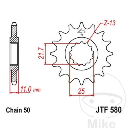 Piñón de Ataque 16 Dientes Paso 530 | Motos Camaral