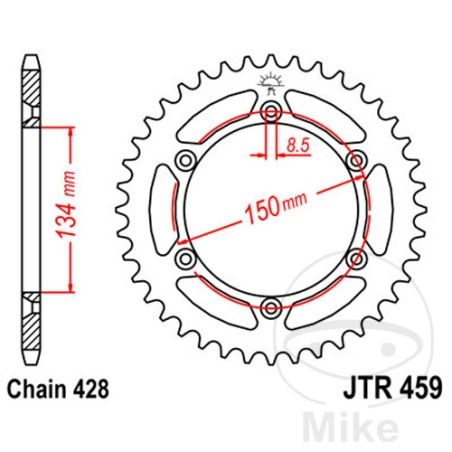 Corona 52 Dientes Paso 428 | Repuesto Moto | Motos Camaral