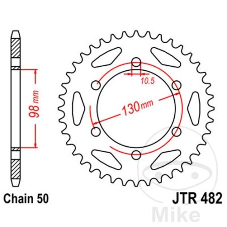 Corona 47 Dientes Paso 530 | Recambio Moto | Motos Camaral