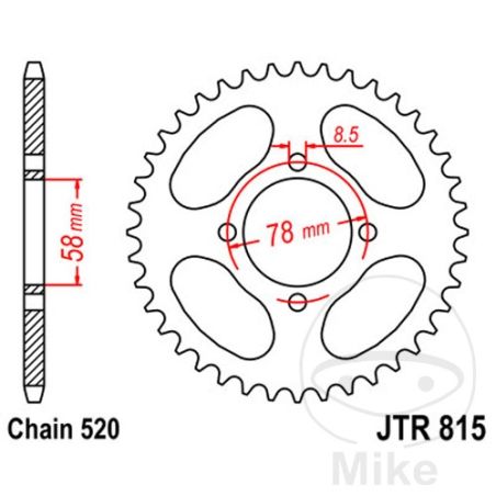 Corona 35 Dientes Paso 520 | Alternativa | Motos Camaral
