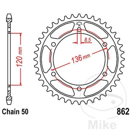 Corona 45 Dientes Paso 530 | Alternativa | Motos Camaral