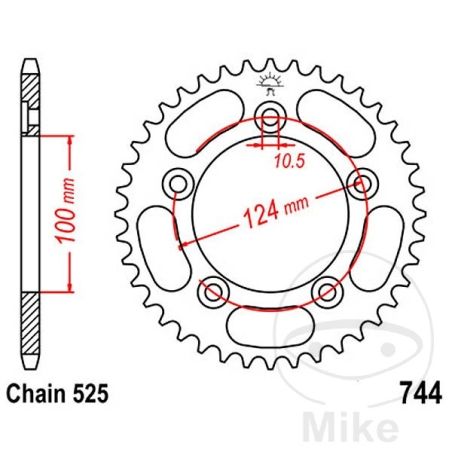 Corona 39 Dientes Paso 525 | Kit Arrastre | Motos Camaral