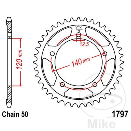 Corona 43 Dientes Paso 530 (120/140mm) | Motos Camaral