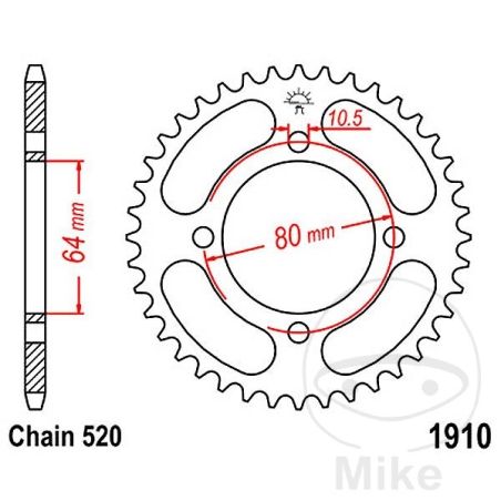Corona 36 Dientes Paso 520 | Transmisión Moto | Motos Camaral
