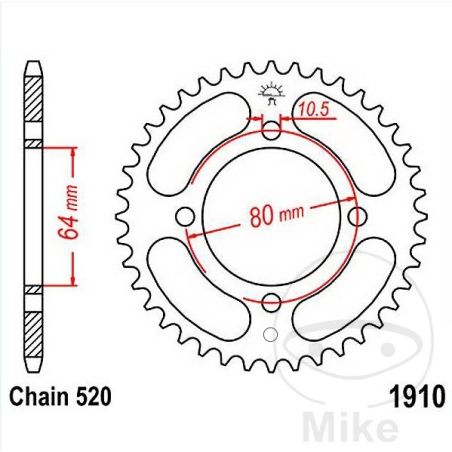 Corona 32 Dientes Paso 520 | Recambio Moto | Motos Camaral