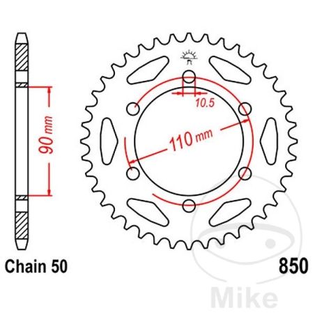Corona 31 Dientes Paso 530 Diá. 90mm | Motos Camaral