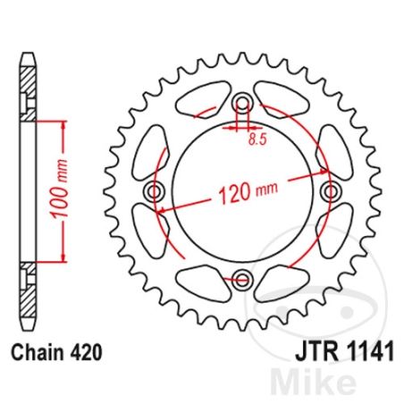 Corona 50 Dientes Paso 420 | Recambio Moto | Motos Camaral