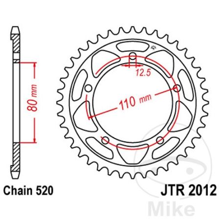 Corona 42 Dientes Paso 520 | Recambio Moto | Motos Camaral