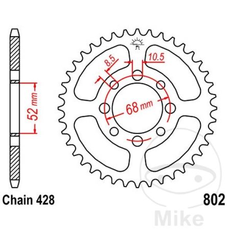 Corona 48 Dientes Paso 428 | Alternativa | Motos Camaral
