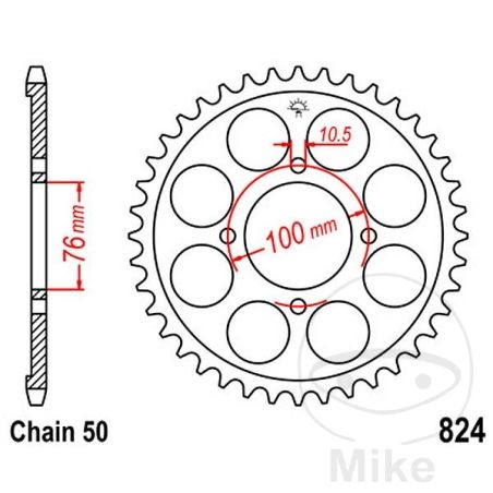 Corona 40 Dientes Paso 530 | Recambio Moto | Motos Camaral