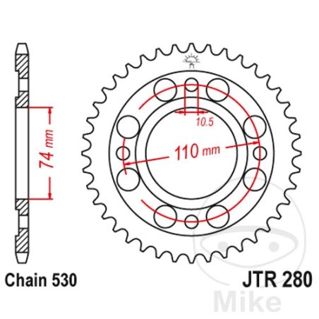 Corona 33 Dientes Paso 530 | Recambio Moto | Motos Camaral