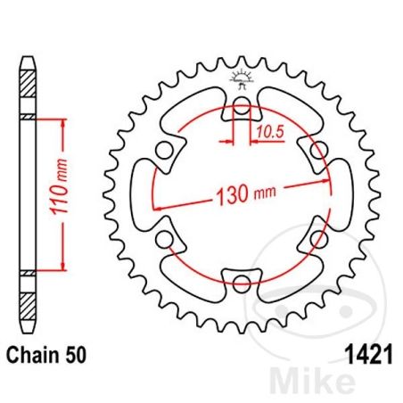 Corona 40 Dientes Paso 530 | Kit Arrastre Moto | Motos Camaral