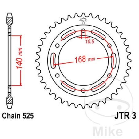 Corona 41 Dientes Paso 525 Altn 7270717 | Motos Camaral