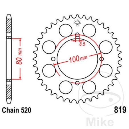 Corona 47 Dientes Paso 520 | Recambio Moto | Motos Camaral