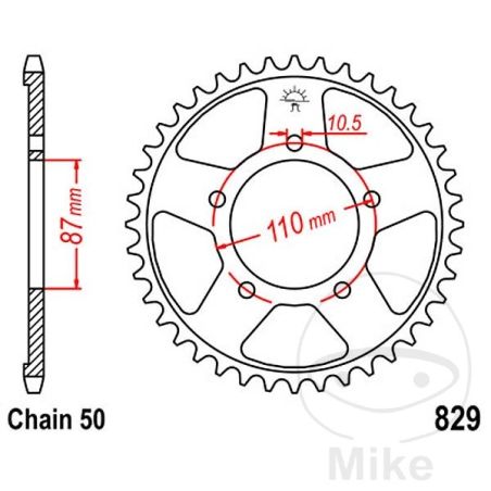 Corona 47 Dientes Paso 530 | Transmisión | Motos Camaral