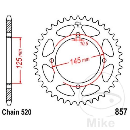 Corona 45 Dientes Paso 520 | Recambio Moto | Motos Camaral