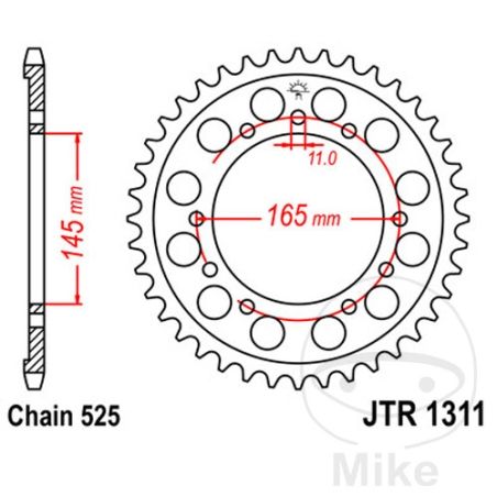 Corona 44 Dientes Paso 525 | Kit de Arrastre | Motos Camaral