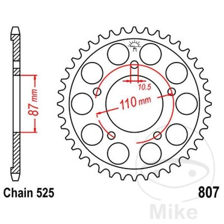 Corona 47 Dientes Paso 525 | Kit Transmisión | Motos Camaral