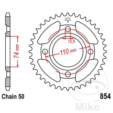 Corona Moto 38 Dientes Paso 530 | Recambio Transmisión | Motos Camaral