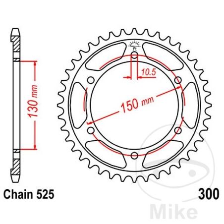 Corona 47 Dientes Paso 525 | Altn 7270722 | Motos Camaral