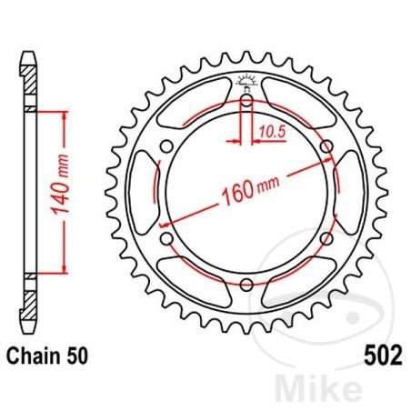 Corona 47 Dientes Paso 530 | Repuesto Moto | Motos Camaral