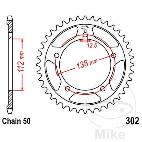Corona de Arrastre 42 Dientes Paso 530 | Motos Camaral