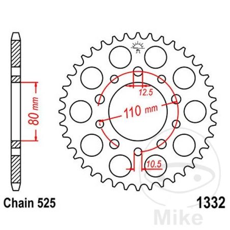 Corona 40 Dientes Paso 525 | Altn 7270646 | Motos Camaral