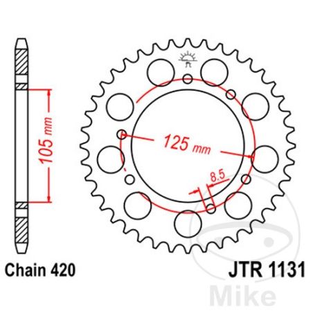 Corona 53 Dientes Paso 420 | Recambio Moto | Motos Camaral