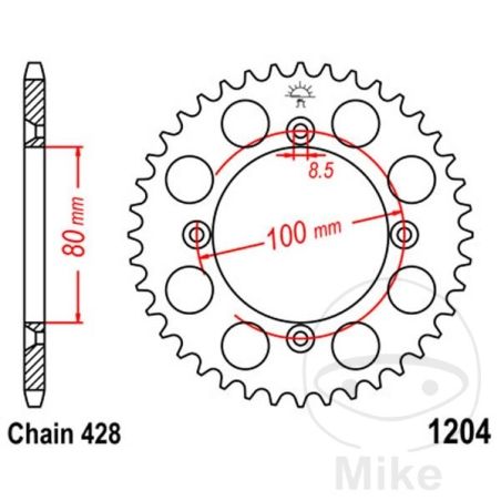 Corona 50 Dientes Paso 428 | Recambio Moto | Motos Camaral