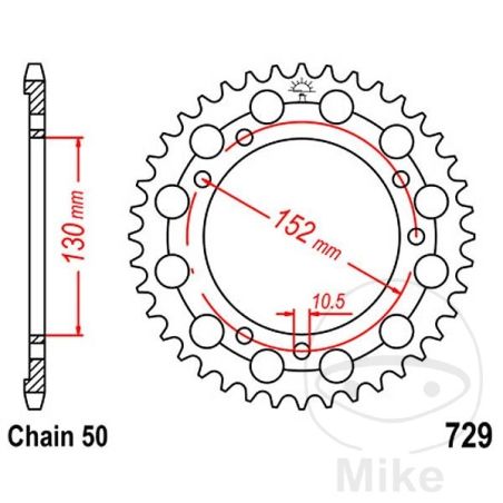 Corona 46 Dientes Paso 530 | Recambio Moto | Motos Camaral
