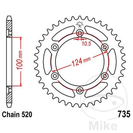 Corona 36 Dientes Paso 520 | Recambio Moto | Motos Camaral