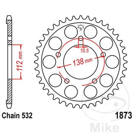 Corona 48 Dientes Paso 532 | Recambio Moto | Motos Camaral