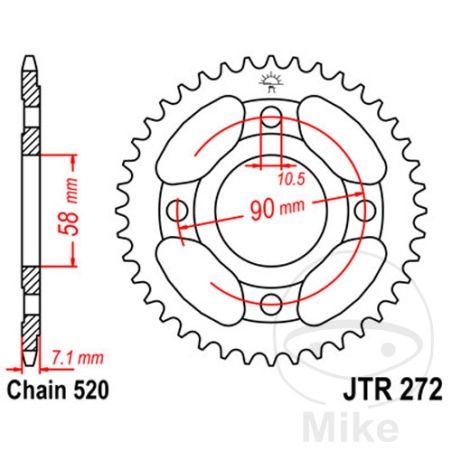 Corona 31 Dientes Paso 520 | Recambio Moto | Motos Camaral