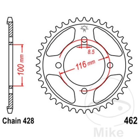 Corona 50 Dientes Paso 428 | Recambio Moto | Motos Camaral