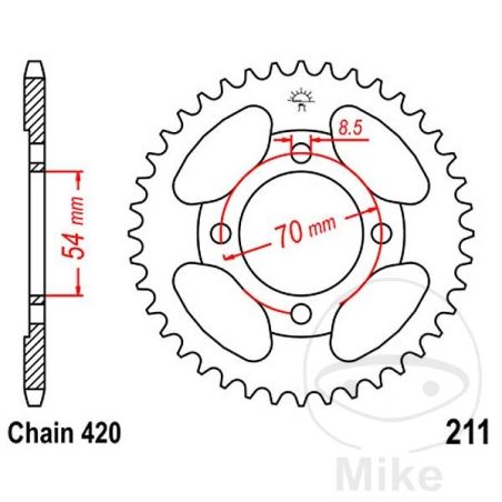 Corona 42 Dientes Paso 420 | Alternativa | Motos Camaral