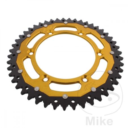 Corona Dual ZF 47 Dientes Paso 520 Dorada | Motos Camaral