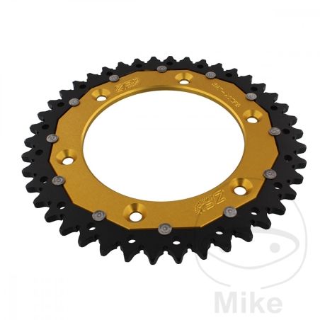 Corona ZF Dual 42 Dientes Paso 520 Dorada | Motos Camaral