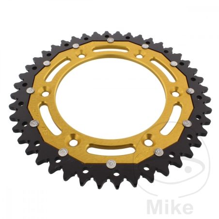 Corona Dual ZF 44 Dientes Paso 520 Dorada | Motos Camaral