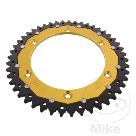 Corona Dual ZF 46 Dientes Paso 520 Dorada | Motos Camaral