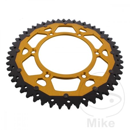 Corona ZF Dual 52 Dientes Paso 520 Dorada | Motos Camaral