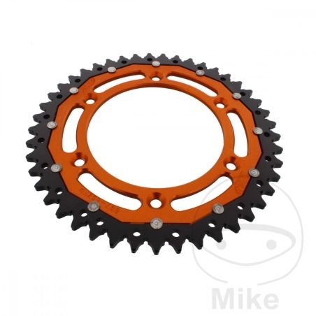 Corona Dual ZF 45 Dientes Paso 520 Naranja | Motos Camaral