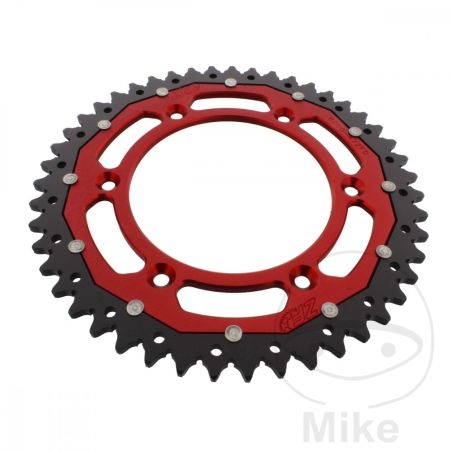 Corona Dual ZF 47 Dientes Paso 520 Roja | Motos Camaral