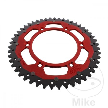 Corona ZF Dual 49 Dientes Paso 520 Rojo | Motos Camaral